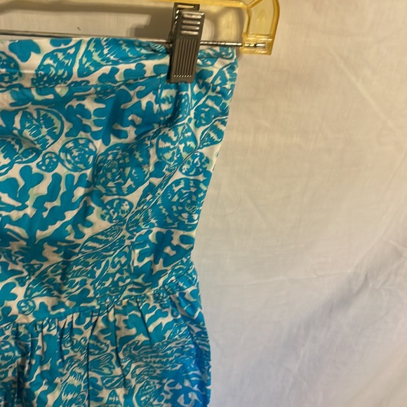 Lilly Pulitzer Girls / Teens Blue White Sea Life Motif Stretch Dress Size XS - Picture 4 of 12